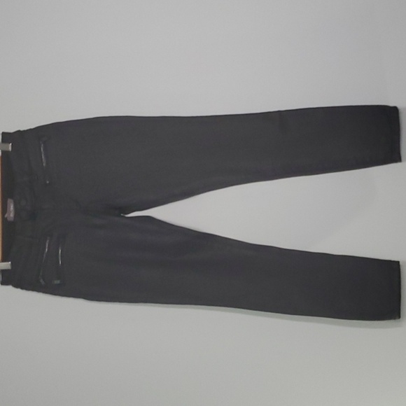 DL1961 pants womens size 27 4 black zipper accents double button cropped skinny - Picture 1 of 15